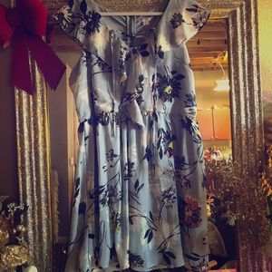 Pale blue floral dress